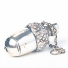 Sampson Mordan Acorn Form Novelty Silver Combination Vinaigrette Scent Bottle