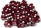 Lots Of  6  Authentic Flamingo Las Vegas Casino 19mm Craps Dice Red Worn Finish