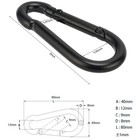 Carabiner 3 Inch Black Spring Snap Hook Steel Clip Link Buckle Heavy Duty 8x8   