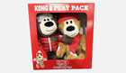 Kong Wild Knots Dog Toy Play Pack   2 Pack  Durable Plush With Rope   Squeaker-new