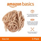 Amazon Basics Rubber Bands  Office Supplies  Size 64  1 4    320 64  Tan