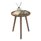 Round Side Table  Small End Table For Living Room  Modern Wood Accent Coffee    