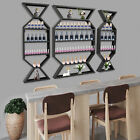 3pcs Set Black Nail Polish Wall Mount Rack Stand Metal Organizer Display Holder