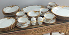 Vintage Walbrzych 33 Piece Dinner Set - Service For 5 W  Exquisite Gold Scrolls