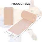 4 Rolls Elastic Tape  Cotton Self Adhesive Bandage Wrap 4 Inch 4 Inch In Width
