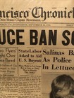 San Francisco Chronicle Sept  16  1936 Lettuce Ban New Deal Riots Newspaper