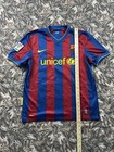 Fc Barcelona 2009 2010 Nike Home  10 Messi Soccer Jersey Football Shirt Size M