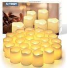  Flameless Votive Candles flameless Flickering Electric Pack Of 24 Warm White