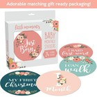 Baby Monthly Milestone Stickers - Set Of 24 - Pink   Teal Floral