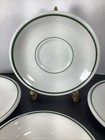 Set Of 4 buffalo China   6    Restaurant Ware Green Stripe Saucers  j-12