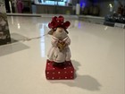 Wee Forest Folk Christmas Bow Bonnet  Wff  M-684  Retired  Christmas Mouse Box 