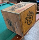 Vintage Jack Daniel s Wooden Crate Box W  Metal Reinforcements   Divider