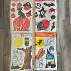 Vintage 1980s Holiday Klingers   Magicling Halloween Window Clings Lot Of 4