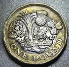 Error 2017 Great Britain 1 Pound - Partial Double Rim Obv    Rev   Rare Find 