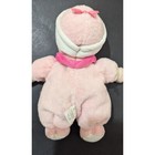Carter s Just One Year Baby Doll Plush Pink Floral Embroidery Stuffed Toy Rattle