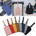 Luggage Tags Pu Leather Name Address Id Labels For Travel Bag Suitcase  