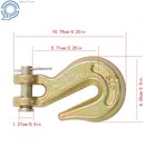 8 Pcs 7500 Lbs Working Load Limit Chain Hooks 3 8 Inch G70 Clevis Grab Hooks