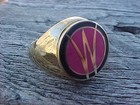 Willys Overland W o Logo Gold Chrome Ring  9 Nos Hi- Quality Class Unique