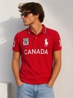 Polo Ralph Lauren Canada Big Pony  10 Custom Fit Polo Red Mens L Rugby Flag