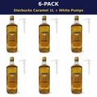 Starbucks Caramel Syrup 6 Pack 1l Bottles With White Pumps 33 8 Fl Oz