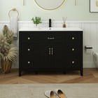 30 36 48 60 Inch Freestanding Bathroom Vanity With Sink Black White 2 Colors