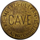  1850 s  New York City Ny 566b Metropolitan Cave Merchant Token