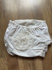 Vtg Xl Diaper Cover Alexis Baby Girl Handi-panti Bloomers White W lace Usa Made