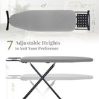 Full Size Grey Ironing Board 43x13 Inch Heavy Duty Adjustable