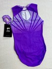 New Hezly Rivera Gk Elite Gymnastics Us Classic Replica Leotard Purple Size  Axl