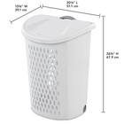 Sterilite Ultra Wheeled Hamper Plastic Laundry Basket With Handle Rolling Bin