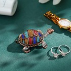 Vintage Turtle Jewelry Trinket Box Hinged Hand-painted Sea Animal Figurine 2 5in