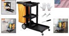 Efficient 3-shelf Housekeeping Cart With Swivel Casters   200 Lbs Load Capacity