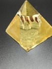 Cute And Unusual  Vintage Tiny Goat In Resin Pyramid B4