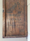 Rare Antique Victor Victrola Nipper Crate Top Sign Record Player