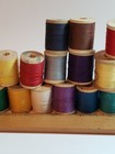 Lot Of 19 Vintage Sewing Thread Wooden Spools Unbranded Cotton Collectible