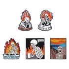 Painting Oil Style Pins Funny Enamel Lapel Hat Pin Badge Brooch Pinback  Flair