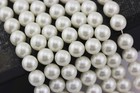 White Shell Pearl Smooth Round Beads 3mm 4mm 6mm 8mm 10mm 12mm 15 5  Strand