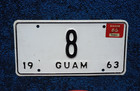 1963 Guam Usa License Plate Pacific Island Tag - Low   8