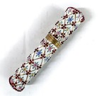 Hand Painted Porcelain And Jeweled Etui Necessaire Needle Case  18-19th Century