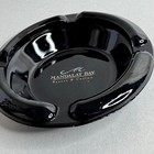 Mandalay Bay Resort   Casino Las Vegas Black Glass Ashtray 4 25  Round Souvenir