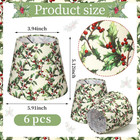 6 Pcs Christmas Lamp Shades Set 5 91 w X 5 12 h Hardback Chandelier Shade Mistle