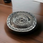 Vtg Navajo Sterling Concho Belt Buckle  Stamped Design  21 14g Native American