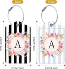 2pack Luggage Tags For Suitcases  Cute Unique Initial Letter Pu Leather Cruise L