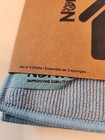 Norwex Enviroscrub 3 - Pak Dual-sided Cloths W  Baclock Blue Microfiber 