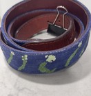 Smathers Branson Plandome Country Club Brass Buckle Leather Golf Belt  36