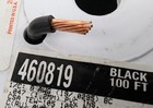100  Alpha 460819 Bk005 8awg Stranded Bare Copper Hookup Wire Black Pvc 600v New