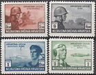 Stamp Croatia Sc B37a-d 1943 Wwii 3rd Reich Russia Legion Panzer Infantry Mnh