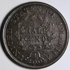 1804 Spiked Chin Draped Bust Half Cent Au   E101 Synma