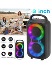 Portable Bluetooth Subwoofer Speaker Stereo Heavy Bass Aux Usb Led Party System