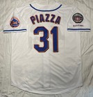 Mets Jersey  31 Mike Piazza Size L-3xl White New York 9-11 2001 Hall Of Fame Men